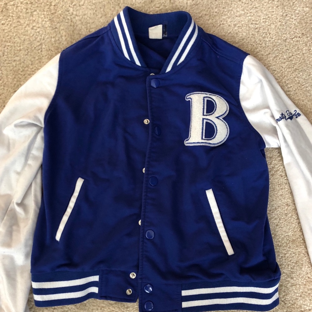 ❤️Blue and White Varsity Jacket